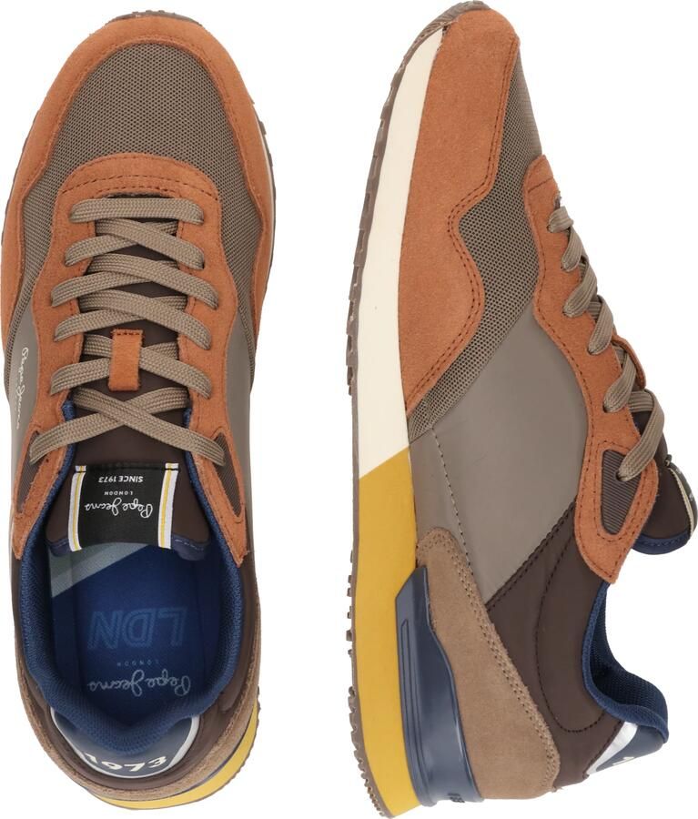 Pepe Jeans Sneakers laag 'LONDON BRICK' bruin karamel mokka zwart - Foto 2