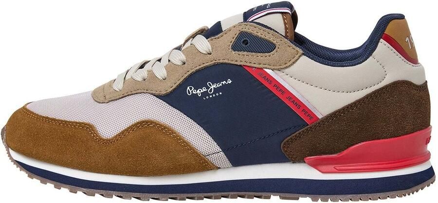 Pepe Jeans Sneakers laag 'London Life' marine bruin ombergrijs wit