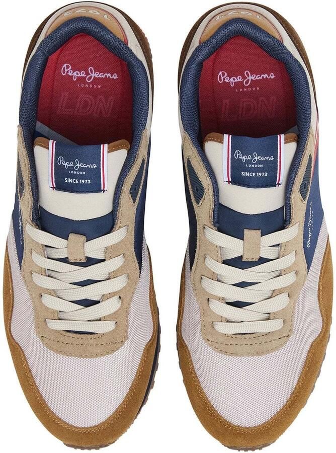 Pepe Jeans Sneakers laag 'London Life' marine bruin ombergrijs wit - Foto 2