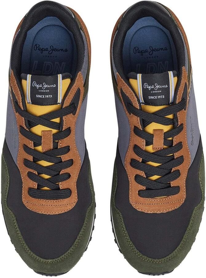Pepe Jeans Sneakers laag 'London Mood' bruin basaltgrijs donkergroen zwart - Foto 5