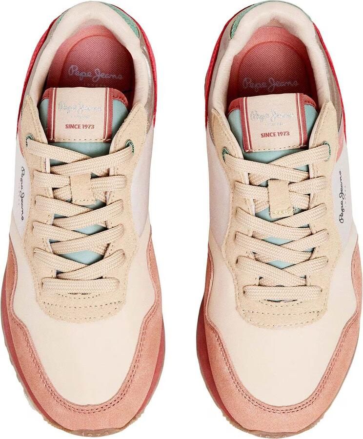 Pepe Jeans Sneakers laag 'LONDON SEA' beige jade groen magenta rosé - Foto 4