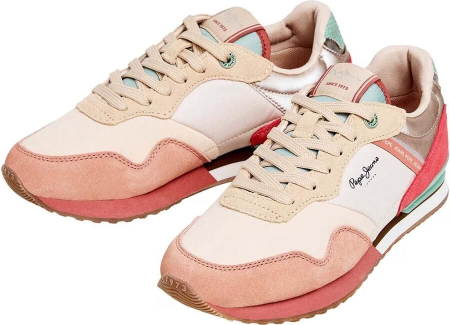 Pepe Jeans Sneakers laag 'LONDON SEA' beige jade groen magenta rosé - Foto 5