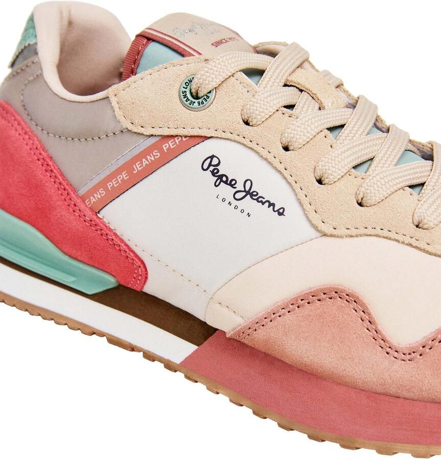 Pepe Jeans Sneakers laag 'LONDON SEA' beige jade groen magenta rosé - Foto 3