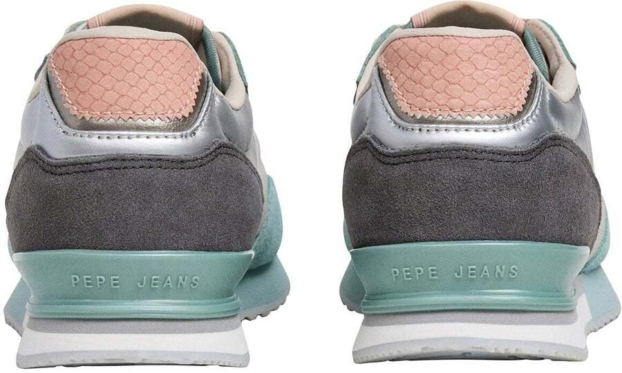 Pepe Jeans Sneakers laag 'LONDON SEA' grijs jade groen zwart zilver - Foto 3