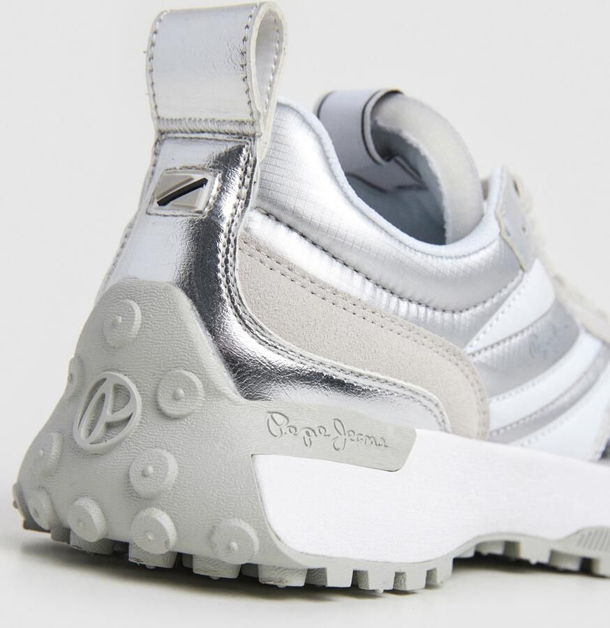 Pepe Jeans Sneakers laag 'Lucky' beige pastelblauw zilver