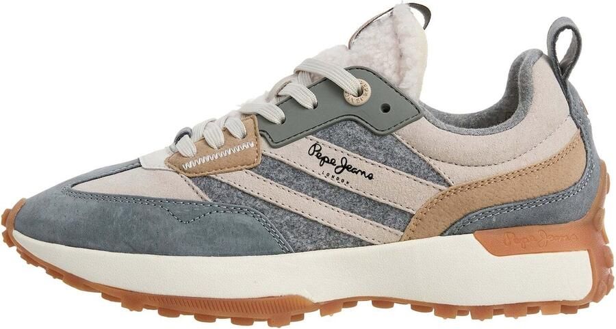 Pepe Jeans Sneakers laag 'Lucky Cold' taupe grijs petrol - Foto 3