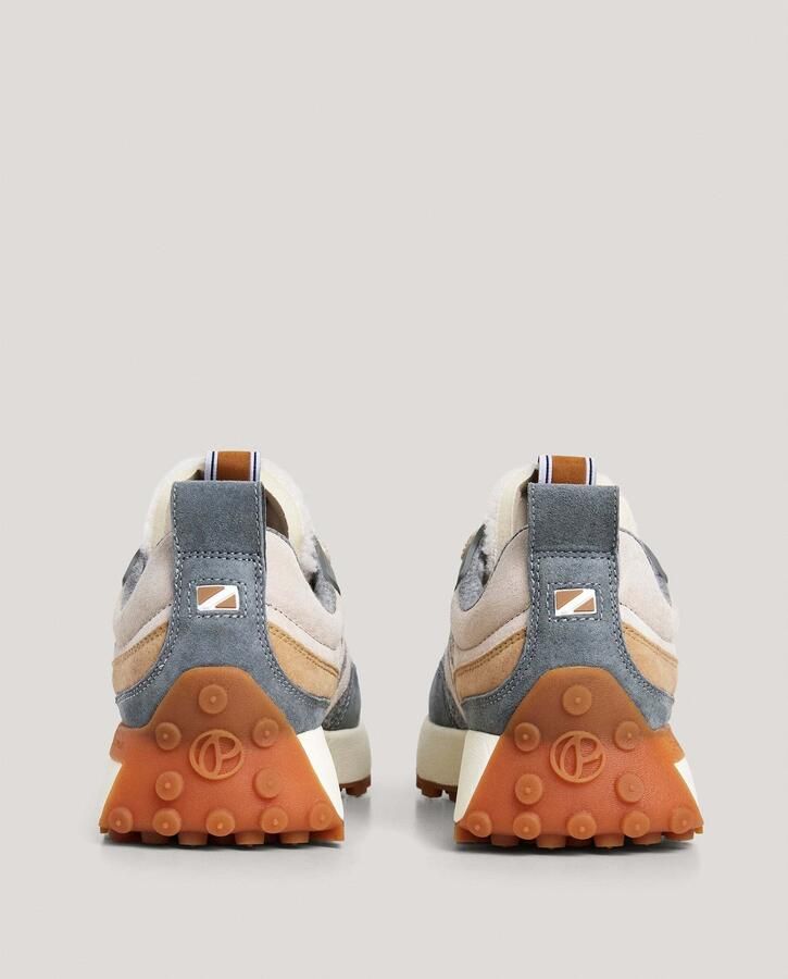 Pepe Jeans Sneakers laag 'Lucky Cold' taupe grijs petrol - Foto 7