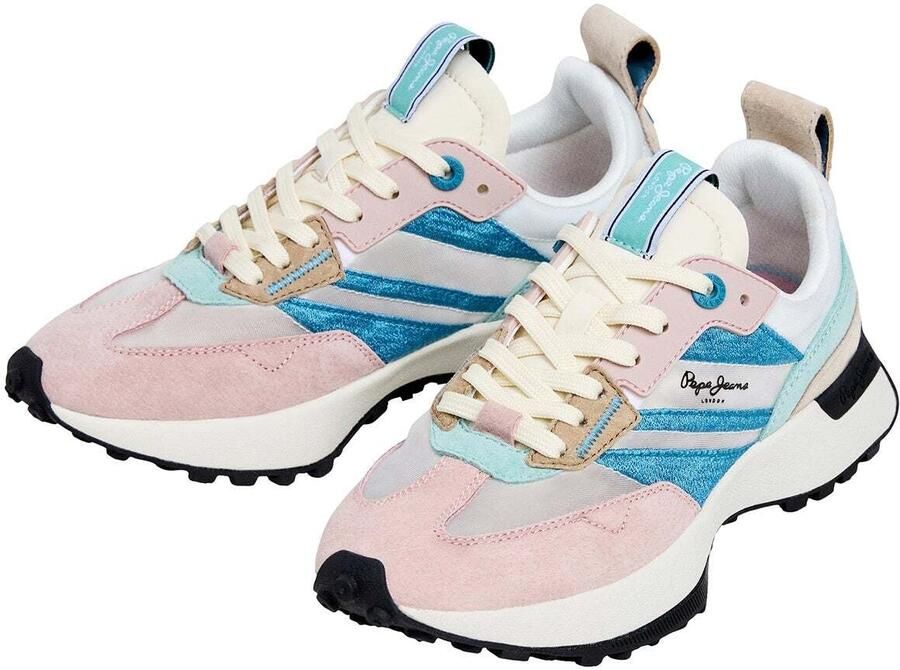 Pepe Jeans Sneakers laag 'LUCKY TRANSLUCENT' lichtblauw rosa - Foto 4