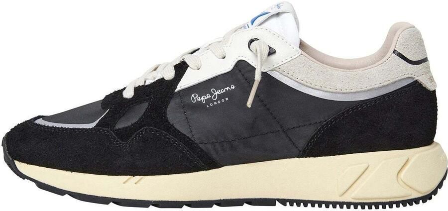 Pepe Jeans Sneakers laag 'Marlon Divided' lichtgrijs zwart wit - Foto 2
