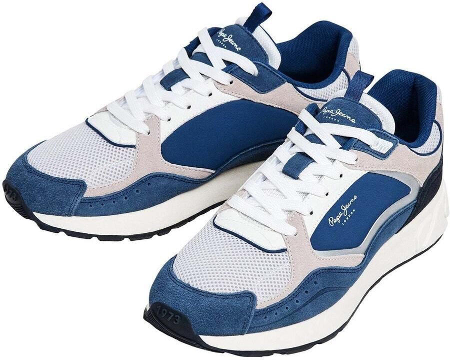 Pepe Jeans Sneakers laag 'Marlon Grade' beige donkerblauw wit - Foto 2