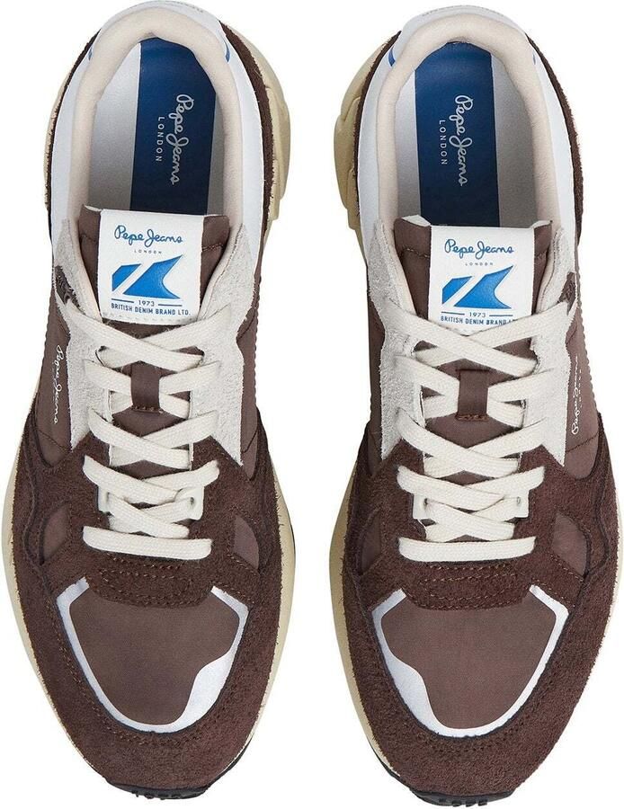 Pepe Jeans Sneakers laag 'Marlon Vibe' donkerbruin wit - Foto 8