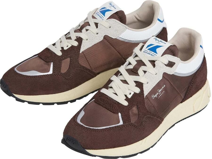 Pepe Jeans Sneakers laag 'Marlon Vibe' donkerbruin wit - Foto 11