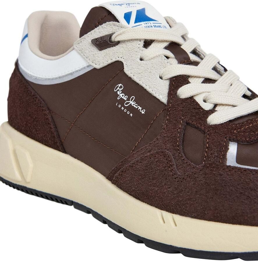 Pepe Jeans Sneakers laag 'Marlon Vibe' donkerbruin wit - Foto 9