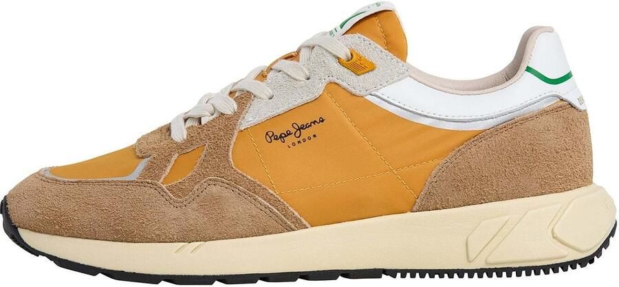 Pepe Jeans Sneakers laag 'Marlon Vibe' lichtbruin goudgeel wit