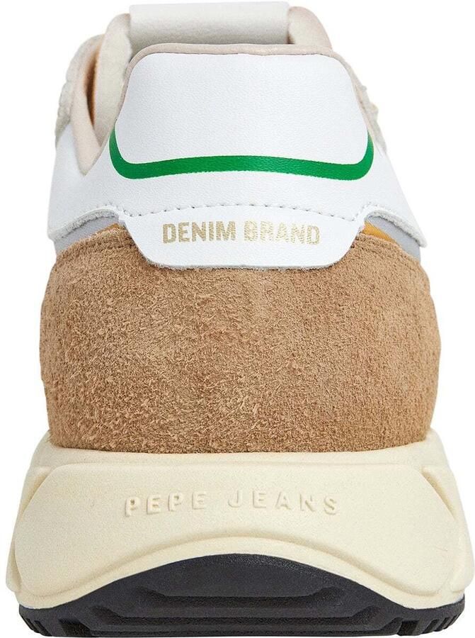 Pepe Jeans Sneakers laag 'Marlon Vibe' lichtbruin goudgeel wit - Foto 4