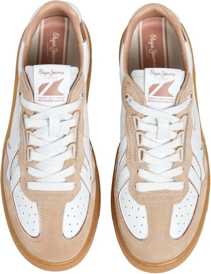 Pepe Jeans Sneakers laag 'Maya' camel goud wit - Foto 3