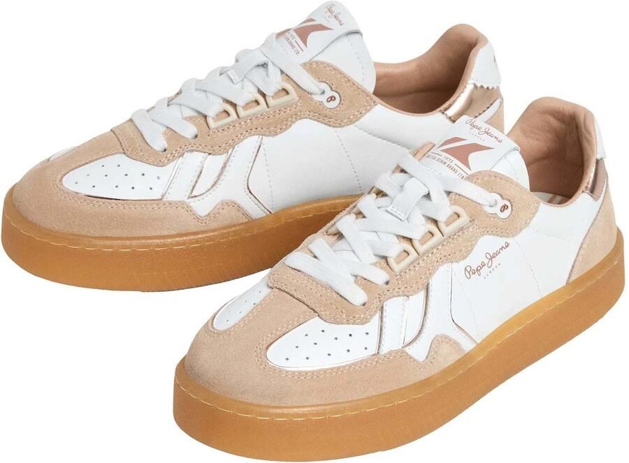 Pepe Jeans Sneakers laag 'Maya' camel goud wit - Foto 4