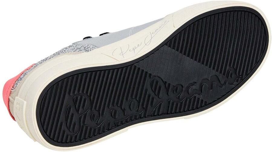 Pepe Jeans Sneakers laag 'MILAN' beige zilvergrijs lichtroze - Foto 6