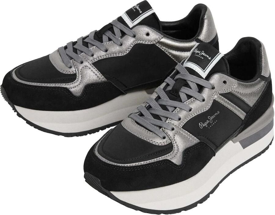 Pepe Jeans Sneakers laag 'Nala Night' zwart zilver - Foto 2