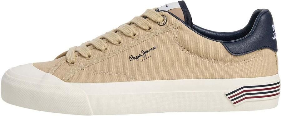 Pepe Jeans Sneakers laag 'Taylor Break' beige crème donkerblauw bloedrood