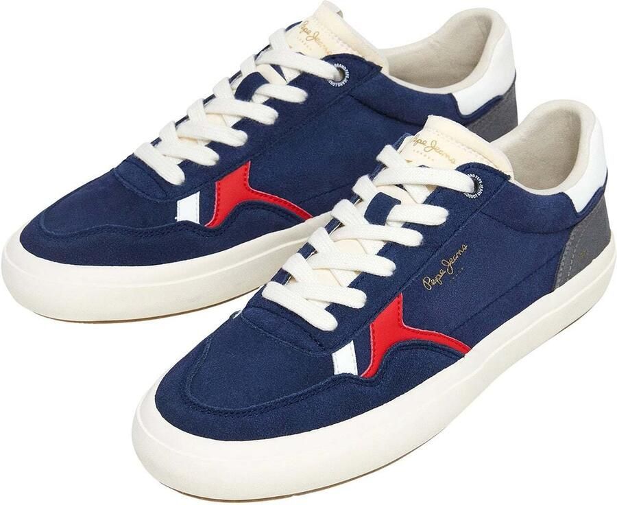 Pepe Jeans Sneakers laag 'Travis City' marine grijs rood - Foto 6