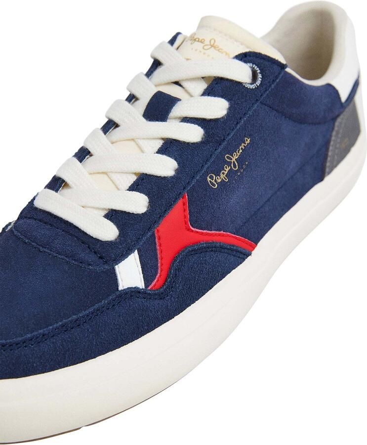 Pepe Jeans Sneakers laag 'Travis City' marine grijs rood - Foto 4