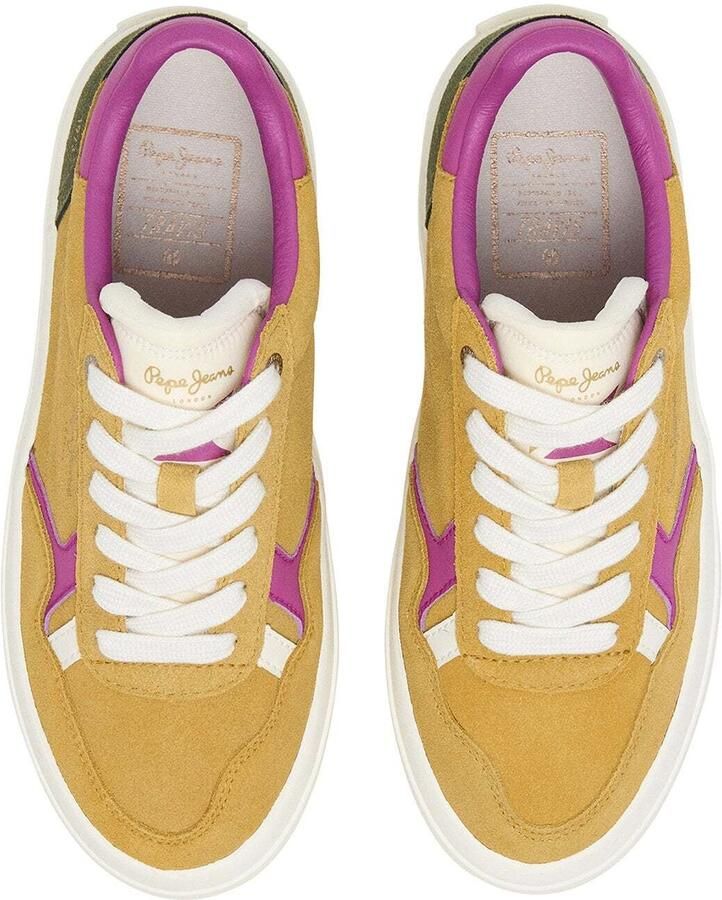 Pepe Jeans Sneakers laag 'Travis City' mosterd spar donkerroze wit - Foto 3
