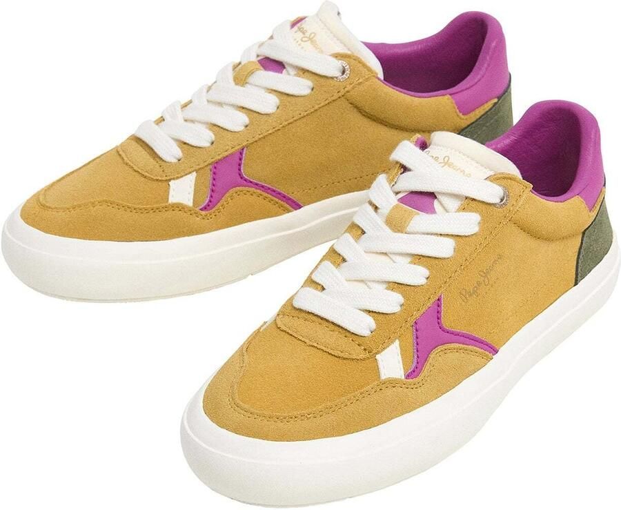 Pepe Jeans Sneakers laag 'Travis City' mosterd spar donkerroze wit - Foto 2