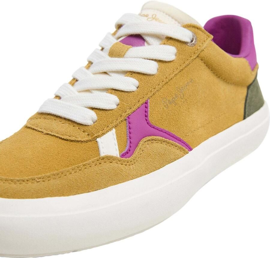 Pepe Jeans Sneakers laag 'Travis City' mosterd spar donkerroze wit - Foto 5