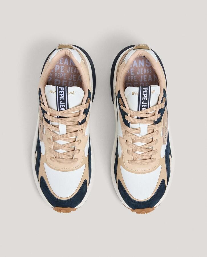 Pepe Jeans Sneakers laag 'Winslow Earth' beige marine offwhite - Foto 2