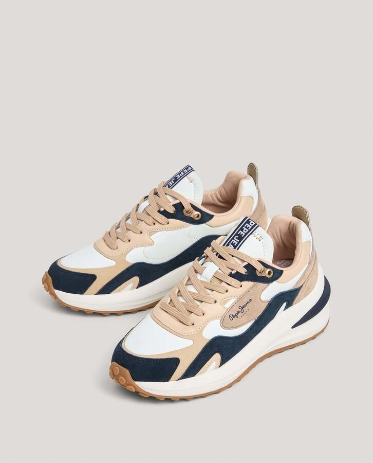Pepe Jeans Sneakers laag 'Winslow Earth' beige marine offwhite - Foto 3