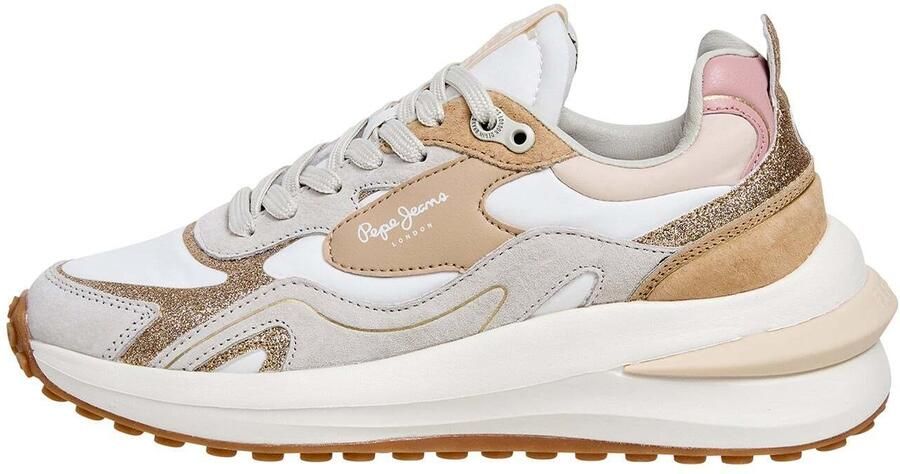 Pepe Jeans Sneakers laag 'WINSLOW GLIT' beige nude chamois wit - Foto 6