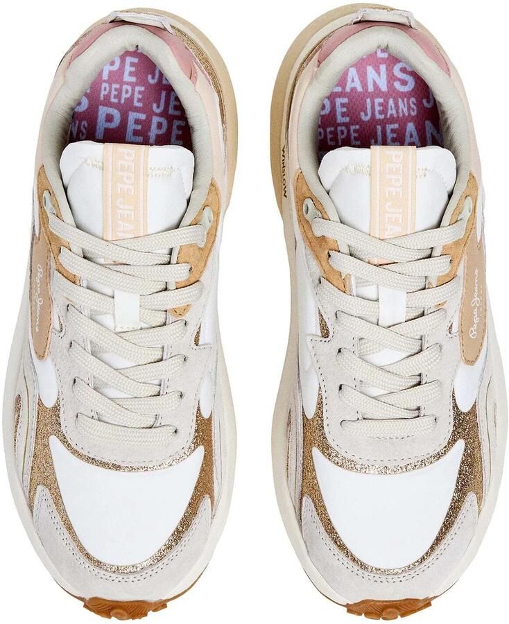 Pepe Jeans Sneakers laag 'WINSLOW GLIT' beige nude chamois wit - Foto 4