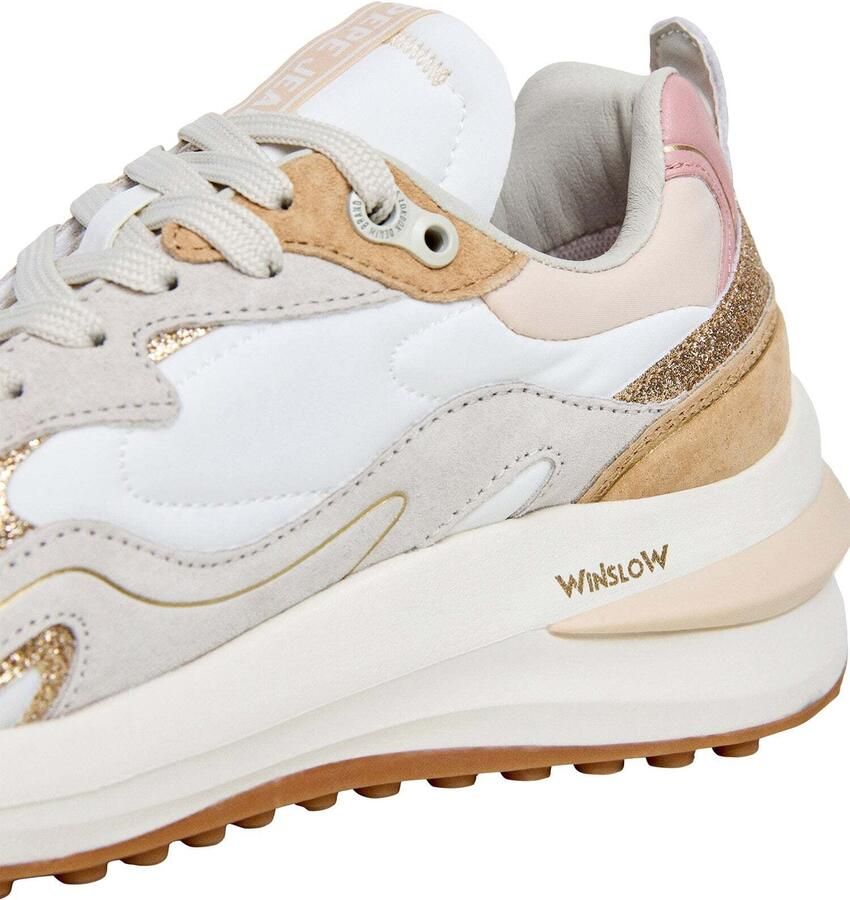 Pepe Jeans Sneakers laag 'WINSLOW GLIT' beige nude chamois wit - Foto 7