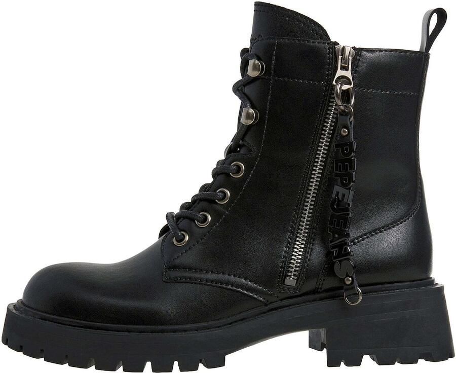 Pepe Jeans Veterlaarsjes 'Stacy Player' zwart