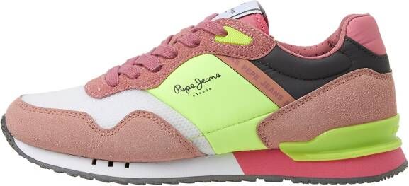 Pepe Jeans Sportieve Damesschoenen Multicolor Leren Buitenkant Vetersluiting - Foto 2