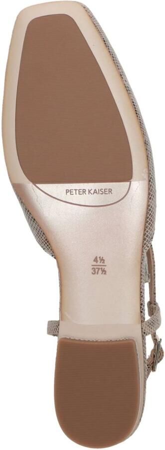 PETER KAISER Ballerina met riempjes beige zwart - Foto 2