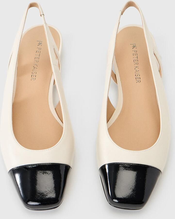 PETER KAISER Slingpumps zwart wolwit - Foto 3