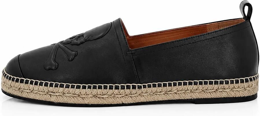 Philipp Plein Espadrilles 'Skull' zwart