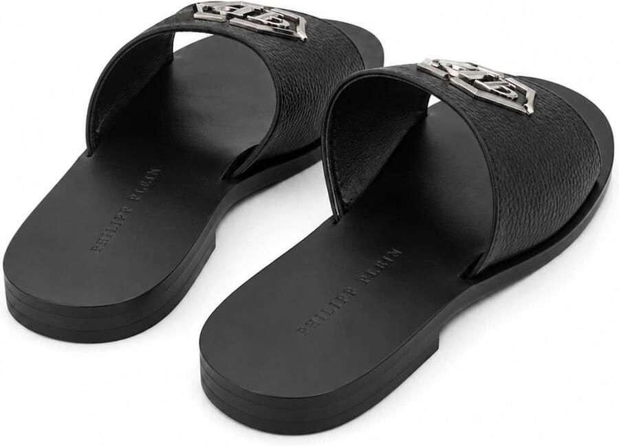Philipp Plein Leren Sandalen Big Hexagon - Foto 3