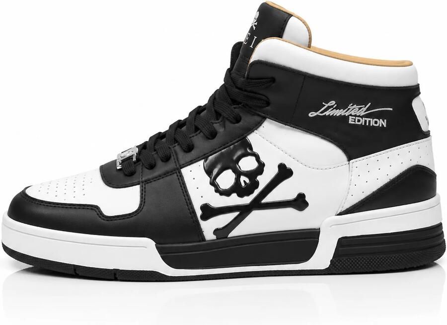 Philipp Plein Sneakers hoog 'Notorius' zwart wit