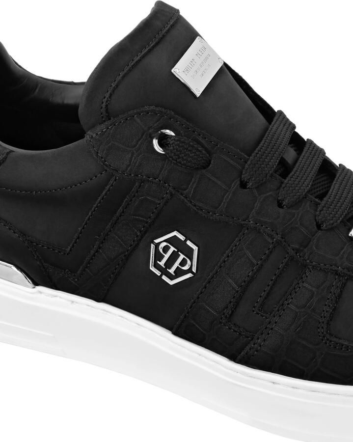 Philipp Plein Lage Sneakers van Zwart Leer - Foto 3