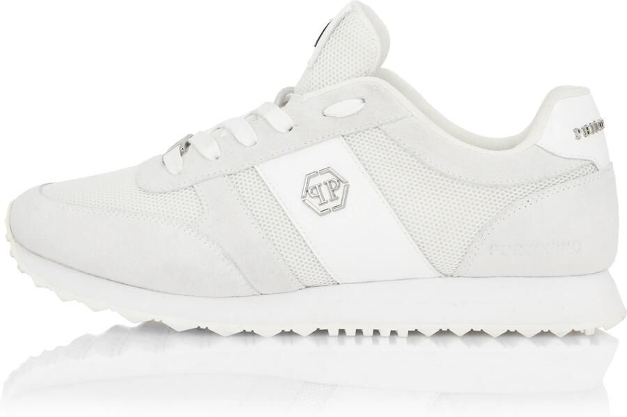 Philipp Plein Sneakers laag 'Hexagon' wit natuurwit