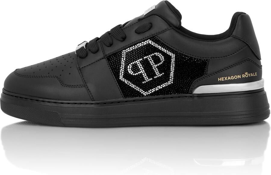 Philipp Plein Sneakers laag 'Hexagon' zwart zilver