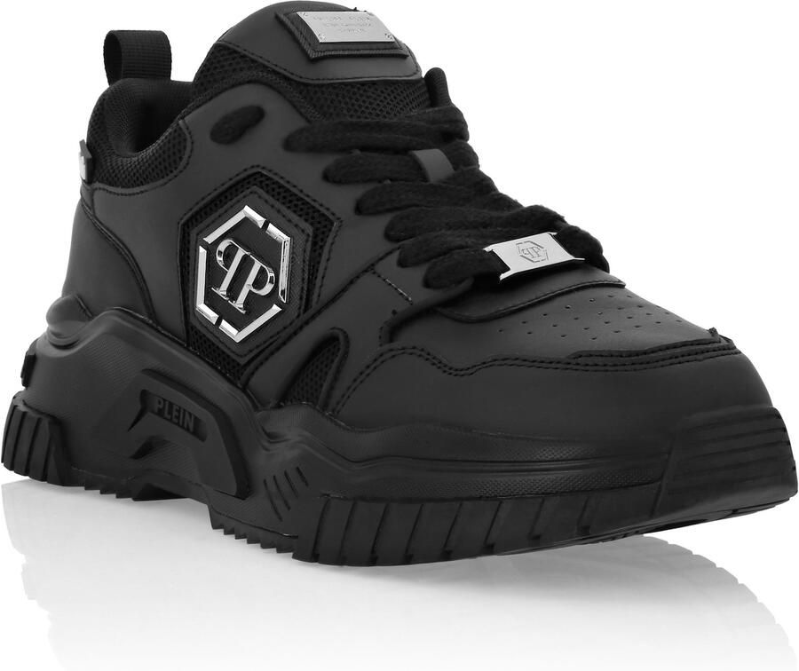 Philipp Plein Sneakers laag 'Hexagon' zwart zilver - Foto 2
