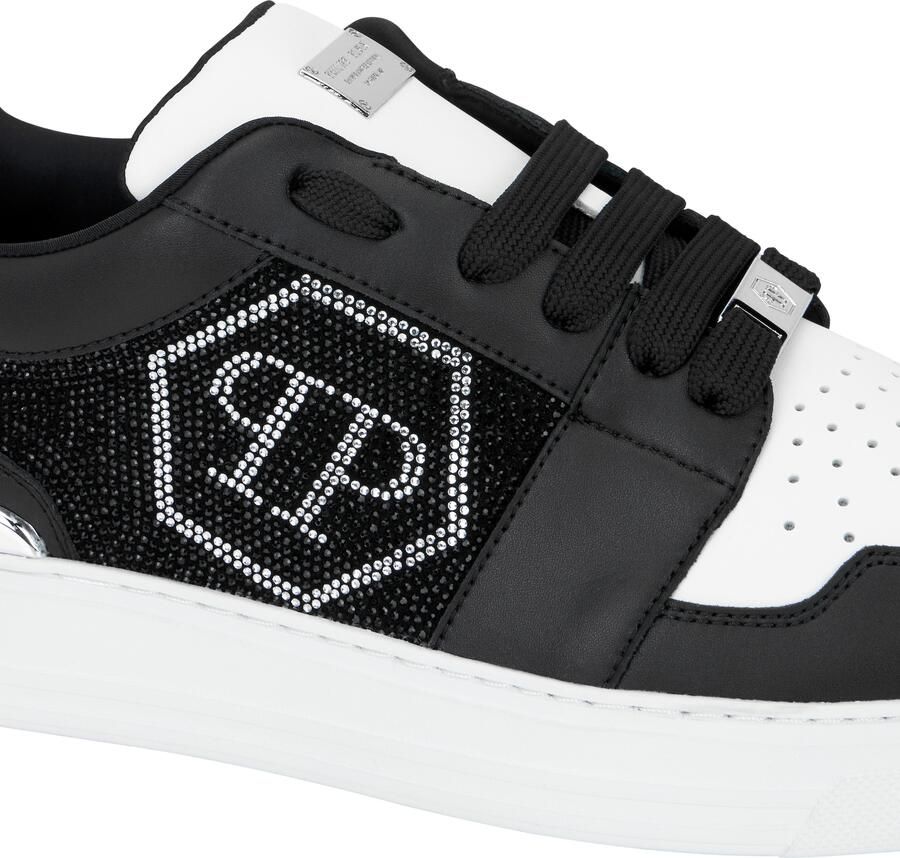 Philipp Plein Sneakers laag 'Hexagon' zwart zilver wit - Foto 2