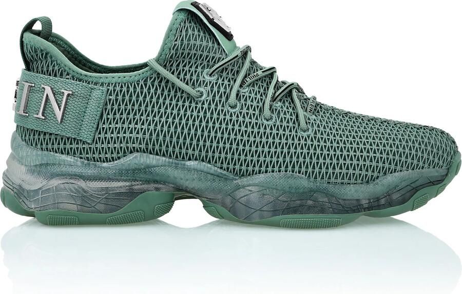 Philipp Plein Sneakers laag 'Hyper Shock' jade groen zilver - Foto 3