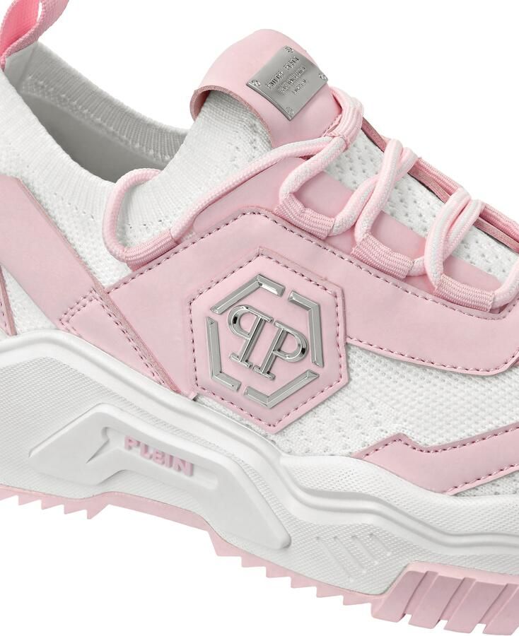 Philipp Plein Sneakers laag 'Predator' grijs pastelroze wit - Foto 2