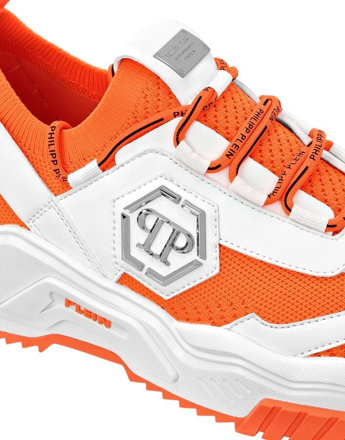 Philipp Plein Sneakers laag 'Predator' oranje zilver wit - Foto 2
