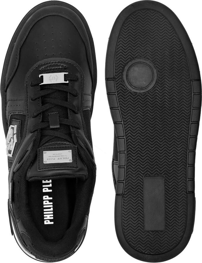 Philipp Plein Sneakers laag ' Predator ' zwart zilver - Foto 4